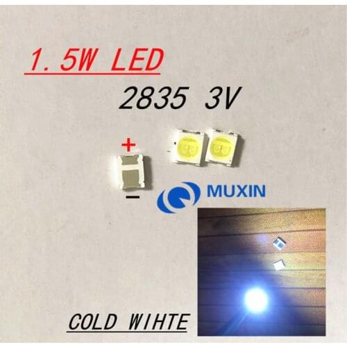 FOR 1000PCS LED Backlight High Power LED 1.5W 3V 1210 3528 2835 131LM Cool white LCD Backlight for TV TV Application