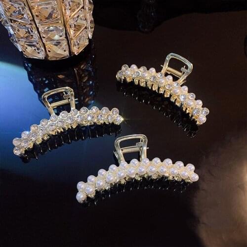 Elegant 2021 Pearl Hair Clips For Women Hairpins Hair Accessories Girls Hair Crab Headwear Hairgrip Fashion Barrettes Jewelry