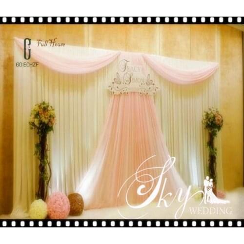 Hot Sale stage background Wedding Backdrop Curtain Beautiful Decorations 6m*3m Background Scene Party Supplies 122