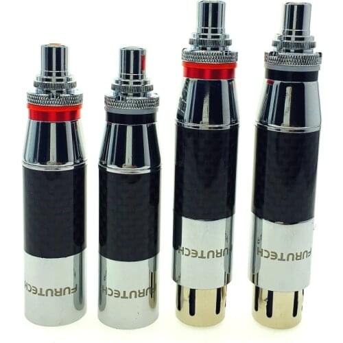 FURUTECH CF-601M & CF-602F Rhodium Balanced Cable Plug Socket Adapter XLR Male Female to RCA FEMale Socket