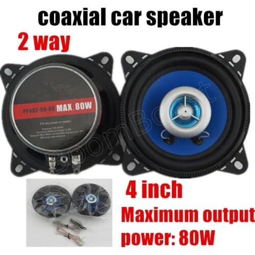 Cheap car horn 4 inch coaxial speakers car speakers one pair of speakers 2 way 2x80W car stereo speaker