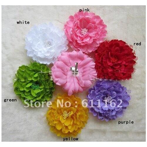 2013 new lace large peony flower head flower corsage hair band with flowers free shipping to the country