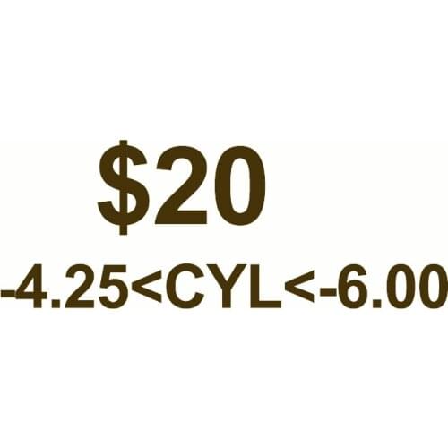 Astigmatism CYL 4.25 To 6.00 Customized Prescription Lenses, Extra Cost Use Only, This can't be order alone