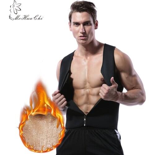 Mens Sweat Vest Body Shaper Shirt Thermo Slimming Sauna Suit Weight Loss Black Shapewear Ultra Neoprene Waist Trainer