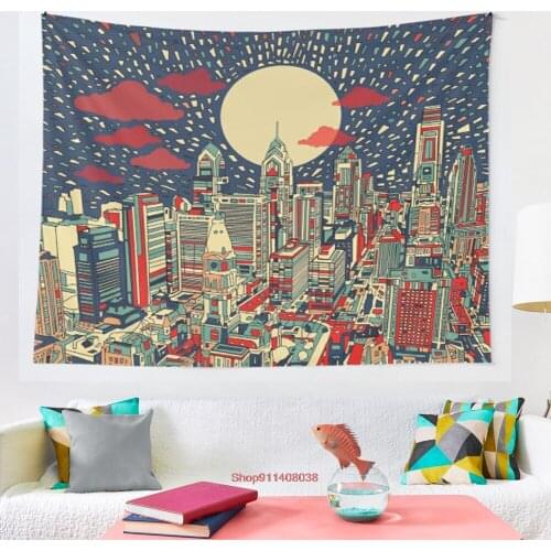 Philadelphia tapestry Wall Tapestry Wall Decor Bedspread Coverlet Curtain Towel Sheet Throw Personalized Comfort Tapestries