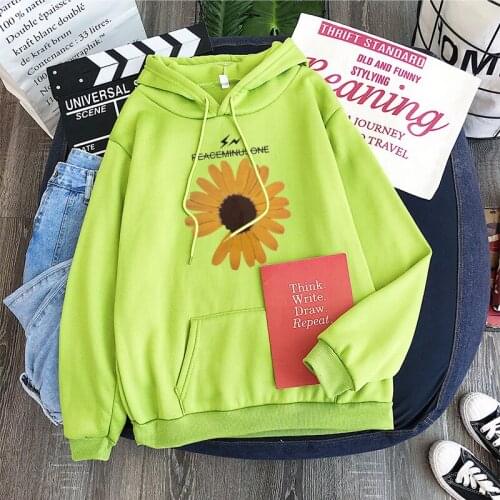 2020 New Kpop Bigbang G-dragon GD PEACEMINUSONE Daisy Sweatershirt Cap Hoodie Long Sleeve Harajuku Hiphop Streetwear Hoody Tops