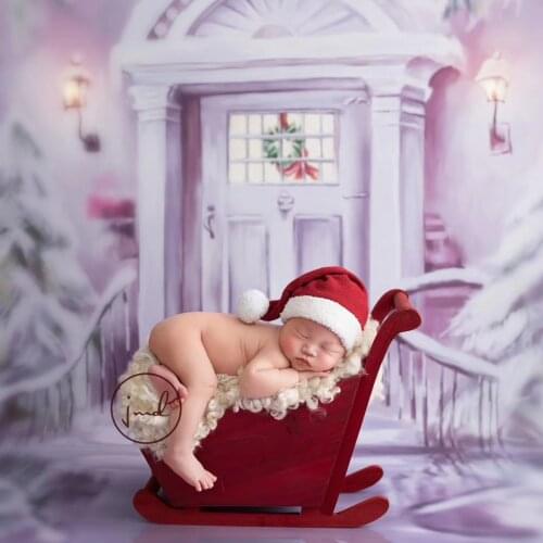 Newborn photography props Christmas new retro hundred days snow car baby props studio photo