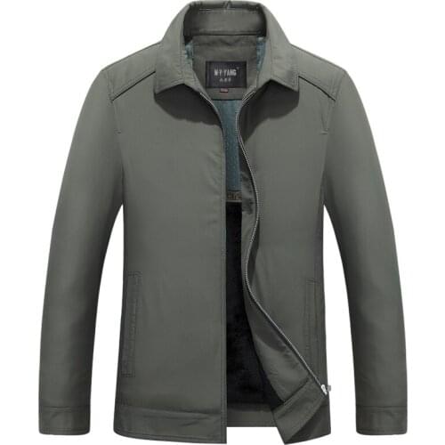 Autumn And Winter Thick Male Fashion Casual Solid Color Jacket 50% Off Men Slim Fit Windproof Coat