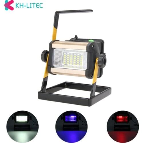 Rechargeable 50W 36LED LED Searching Light Portable 2400LM Spotlight Flood Spot Work Light for Outdoor Camping Lamp With Charger