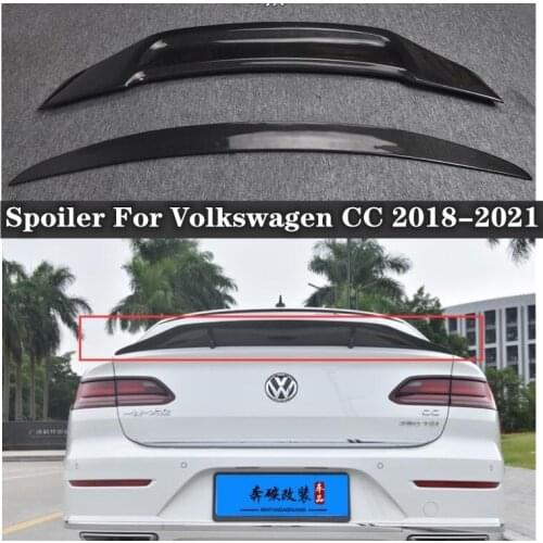 High quality Carbon Fiber Rear Trunk Lip Spoiler Wing Fits For Volkswagen CC 2018 2019 2020 2021 (R Style)