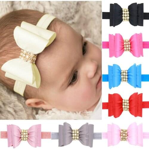 MAYA STEPAN 1 Piece Children Girls Fashion Bow Knot Hair Head Band Accessories Baby Newborn Hair Rope Headband Headwear Headwrap