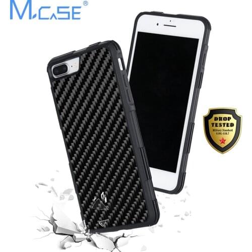 Shockproof Real Carbon Fiber Phone Case For iPhone 7 Plus 8 Plus Cover TPU Anti-Shock Carbon Fiber Case For iPhone 7plus 8plus