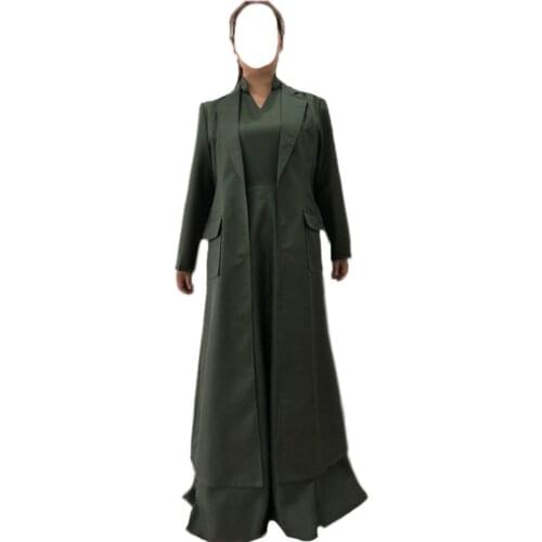 The Handmaids Tale Cosplay Costumes Aunt Lydia Cosplay Costume Women Halloween Party Costumes Long Red Robe Full Set