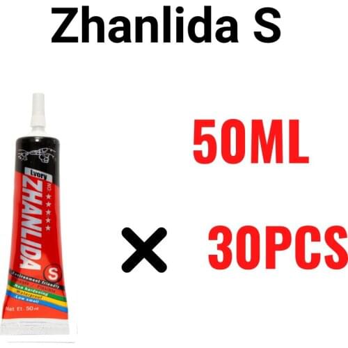 30PCS Pack Zhanlida S Medium 50ML Settings Contact Adhesive Universal Repair Glue With Precision Applicator Tip