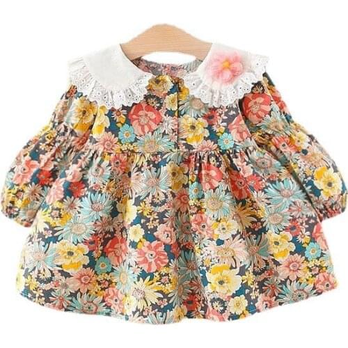 Spring and autumn girls angry girl long-sleeved childrens dress new Korean version of the princess dress