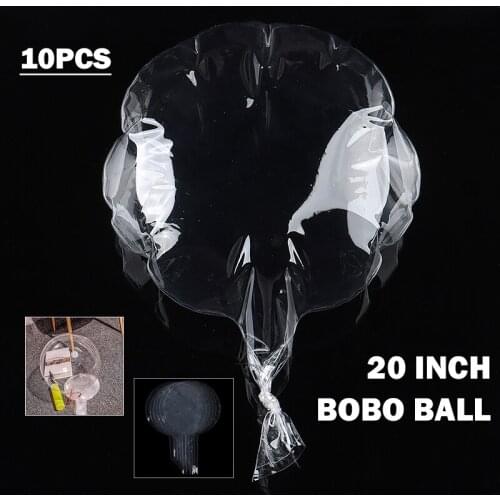 10pcs 20'' Transparent Balloons Wave Ball PVC Easy Inflate Deflate For Sequins Glitter Filling Wedding Birthday Party Decor