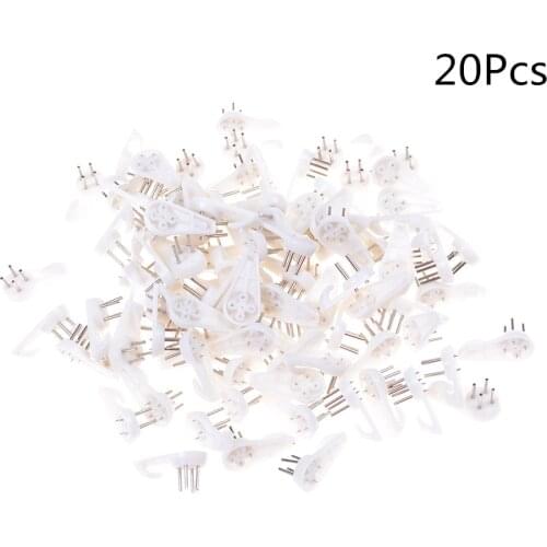 20pcs/lot White Plastic Invisible Wall Mount Photo Picture Frame Nail Hook Hanger Hard Picture Frame Wall Hooks