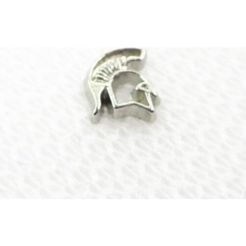 20pcs/lot Hot Selling Helmet Warriors Floating Charms Living Glass Memory Floating Lockets DIY Jewelry Charms