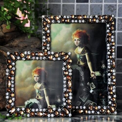 4/7 Inch European Style Retro Metal Photo Frame Living Room Ornaments