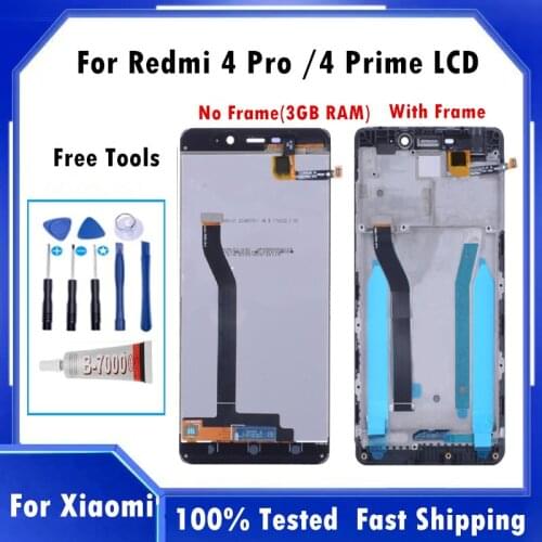5.0"100% Tested For Xiaomi Redmi 4 Pro 3GB 32GB LCD Touch Screen Digitizer Assembly For Xiaomi Redmi 4 Prime Display with Frame