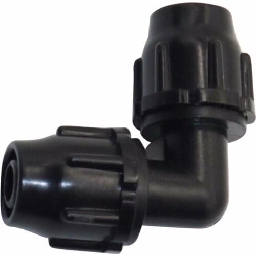 50 pcs 90 Degree Bend Connector 8/11mm hose Lock Elbow Connectors Garden Water Irrigation System Fittings Drip Tape Accessories