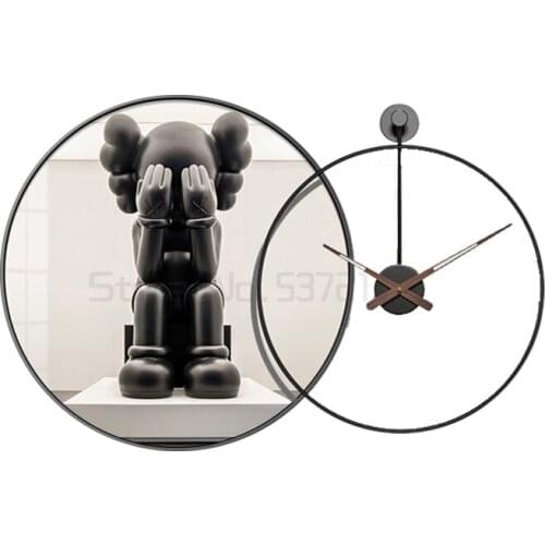 Household restaurant decorative painting with round clock painting modern fashion violent bear cartoon hanging painting