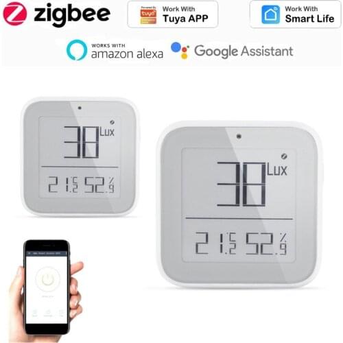 Tuya Zigbee Temperature And Humidity Sensor Indoor Hygrometer Thermometer Detector Support Alexa Google Home Smart Life Dropship