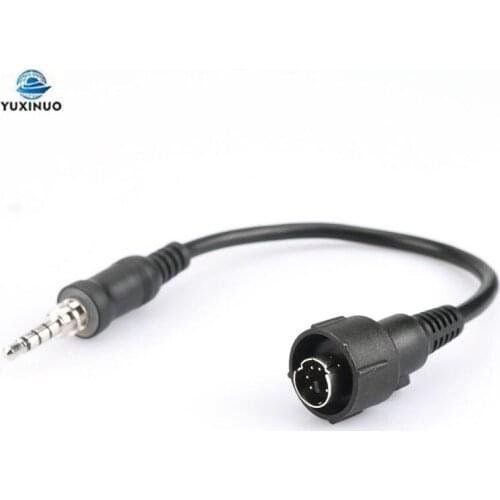 Mini Din Plug Throat PTT Mic Microphone Speaker 6 pin Connector for YAESU VX6R VX7R VX-6R VX-7R VX-120 VX-127 VX-170 177 Radio