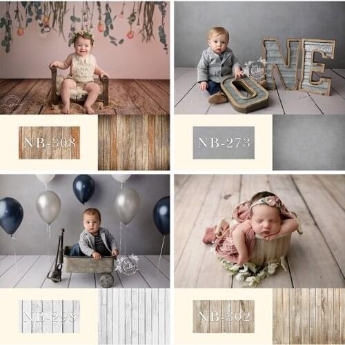Newborn Backdrop Children Photography Background Baby Shower Birthday Party Decor Wood Floor Backgrounds for Photo Studio