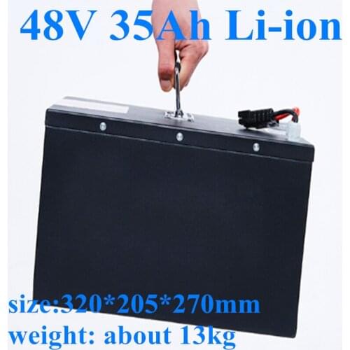 GTK high quality metal case 48V 35Ah Lithium ion battery with BMS for Electric bike tricycle +54.6V 3A charger