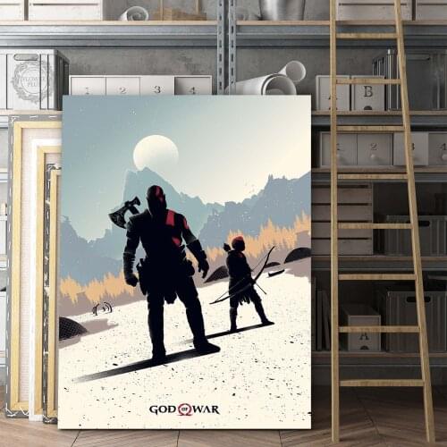 God of War 4 Game Poster Figure Decorative Paintings HD Print Poster Painting Canvas Art for Home Decor Wall Art