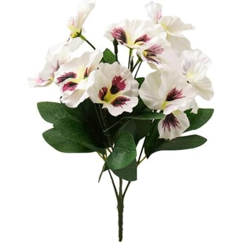 1Pc Artificial Flower Pansy Garden DIY Stage Party Home Wedding Craft Decoration Artificial Flowers Bouquet For Decoration
