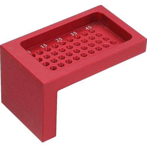 Aluminium Alloy T50 Hole Positioning Metric Measuring Ruler Mini Scriber Woodworking Tool