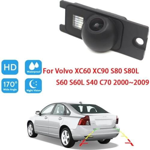 Night Vision Car Rear View Reverse Backup Parking Camera For Volvo XC60 XC90 S80 S80L S60 S60L S40 C70 2000~2009 CCD Full HD
