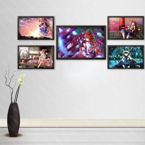 Classic Anime Ibuki Suika Cloth Silk Canvas HD Poster Home And Bedroom Decoration Wall Fabric Poster Custom Print More Size