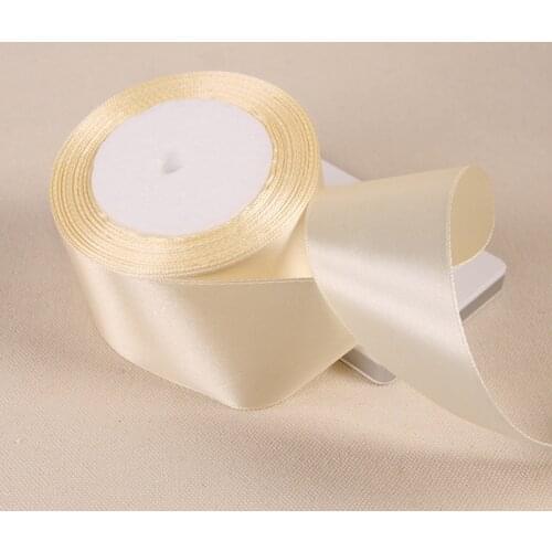 Beige Cream 6mm 10mm 15mm 20mm 25mm 40mm 50mm Silk Satin Ribbons DIY Handmade Crafts Supplies Wedding Decoration Gift Wrapping