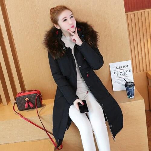 2019 Top Fashion Polyester Long Coltsfoot Season New Korean Self-cultivation Even Hat Heavy Seta Lead Cotton Loose Coat Tide