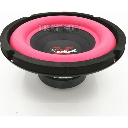 1pc 6.5-inch High-Power Bass Speaker 4 Ohm Car Audio Long-stroke Subwoofer 100 mm Magnetic Auto HiFi DIY Assembly Woofer Red