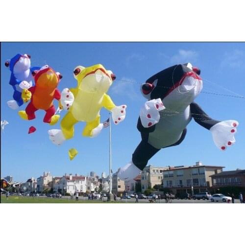 Soft frog kite large adult kite nylon umbrella cloth inflatable kite