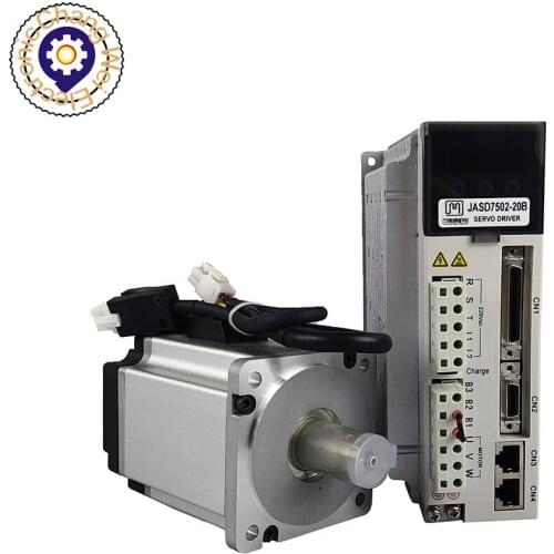 JMC 750W servo driver motor kit AC220V high voltage servo cnc kit servo driver JSD7502-20B + servo motor 80JASM507230K17BCT