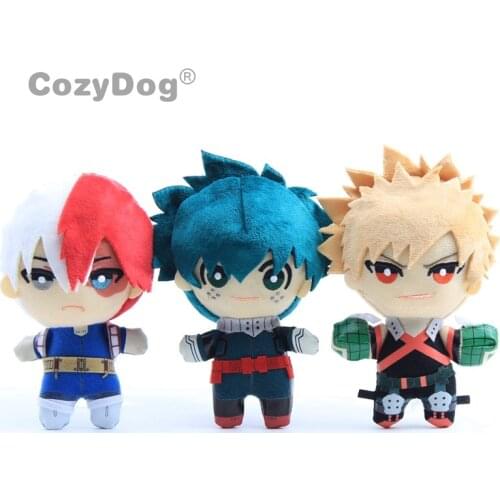 My Hero Academia Mascot Plush Keychain 6"15 cm Midoriya Izuku Bakugou Katsuki Todoroki Shoto Plush Pendant Small Mini Toys 15 cm