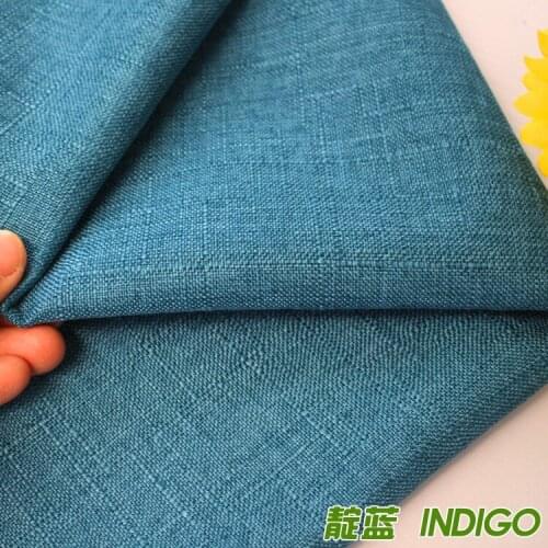 Indigo Compound lining Linen Fabric Sofa Cushion Fabirc Sewing Cloth Outdoor Linen Blend Fabric Upholstery 58" wide Per Yard