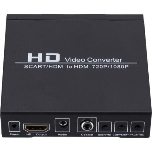 HDMI-compatible To HDMI-compatible Converter Full HD 1080P Digital High Definition Video Konverter Power Plug Adapter for HDTV