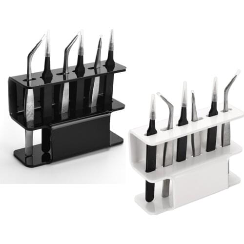 Eyelash Tweezers Storage Rack 6 Holes Acrylic Eyelash Extension Tools Organizer Holder Stand Nail Tattoo Beauty Tools Shelf