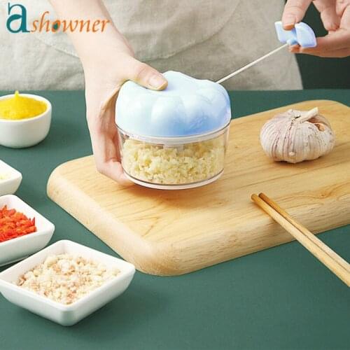 Manual Garlic Mincer Multi-function Garlic Grinding Chopper Food Vegetables Cutter Meat Grinders Kitchen Gadgets Accessories