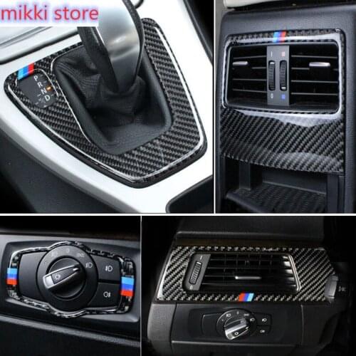 Gearshift interior carbon fiber, air conditioning door sand panel, beauty glue BMW E90 3 Series E92 E93, accessories