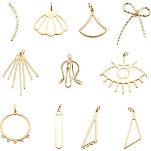 Charm Charms for Jewelry Making Supplies Eye Geometric Triangle Pendant Diy Earring Bracelet Necklace Copper Zircon Accessories