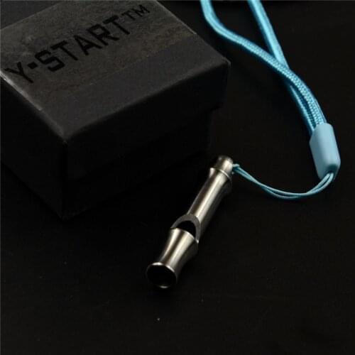 Y-START YT04 titanium alloy survival whistle with cord for outdoor travel camping rescues EDC tools for keychain