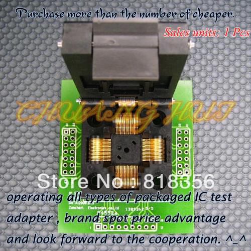 TQFP64 QFP64 LQFP64 Adapter IC Test Socket Programming Adapter 0.5mm Pitch IC51-0644-807