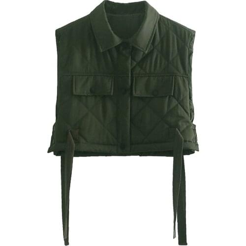 Женские короткие жилеты TRAF China At AliExpress